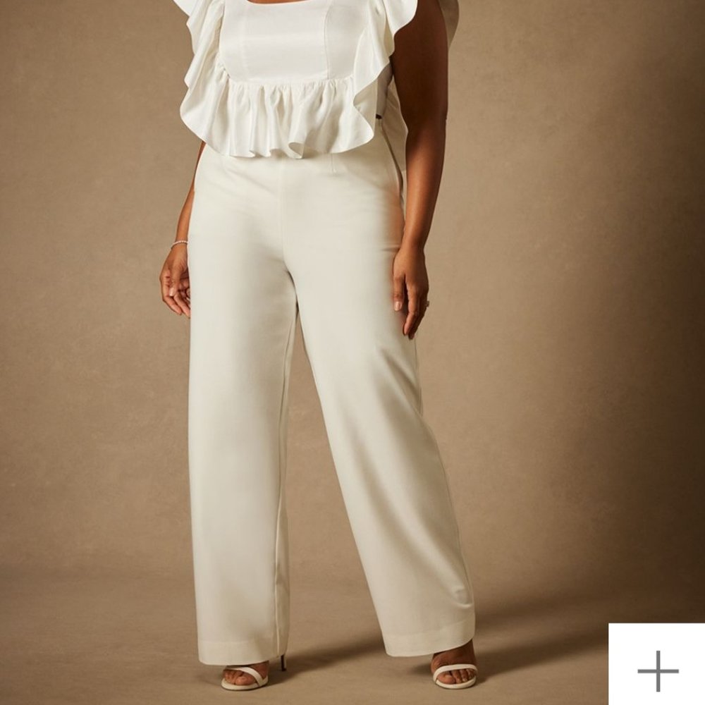 ELOQUII Bridal High Waist Straight Leg Pant Size 18W (NWOT)